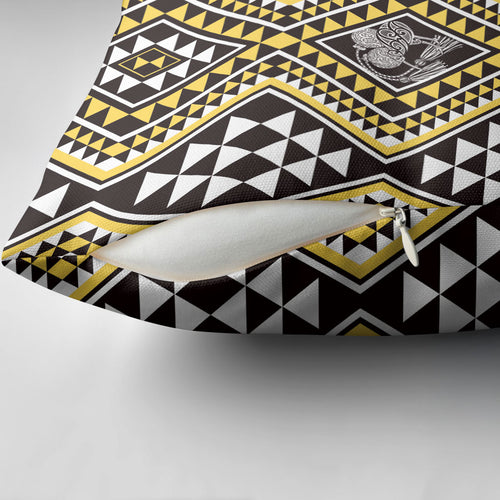 New Zealand Kowhai Taniko Motifs Pillow Cover Maori Poi Dance Costume Inspired