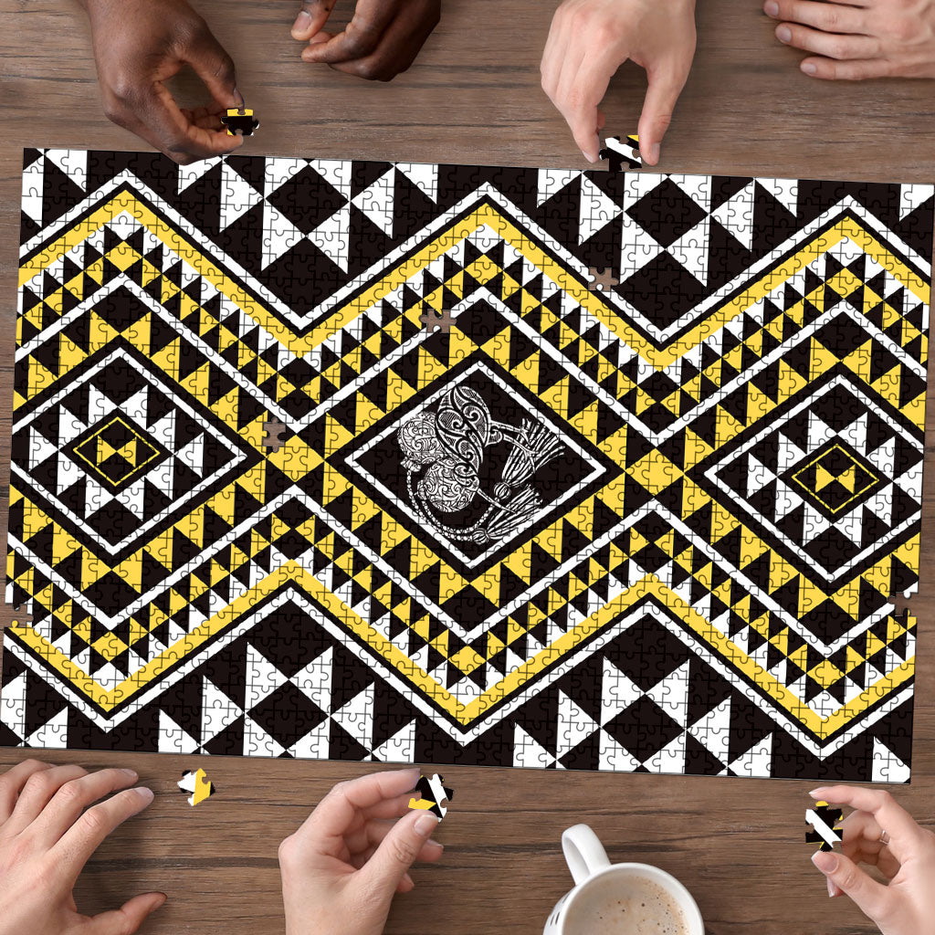 New Zealand Kowhai Taniko Motifs Puzzle Maori Poi Dance Costume Inspired
