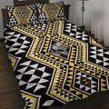 New Zealand Kowhai Taniko Motifs Quilt Bed Set Maori Poi Dance Costume Inspired