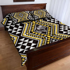 New Zealand Kowhai Taniko Motifs Quilt Bed Set Maori Poi Dance Costume Inspired