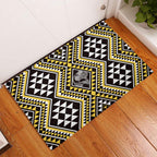 New Zealand Kowhai Taniko Motifs Rubber Doormat Maori Poi Dance Costume Inspired