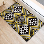 New Zealand Kowhai Taniko Motifs Rubber Doormat Maori Poi Dance Costume Inspired