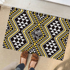 New Zealand Kowhai Taniko Motifs Rubber Doormat Maori Poi Dance Costume Inspired