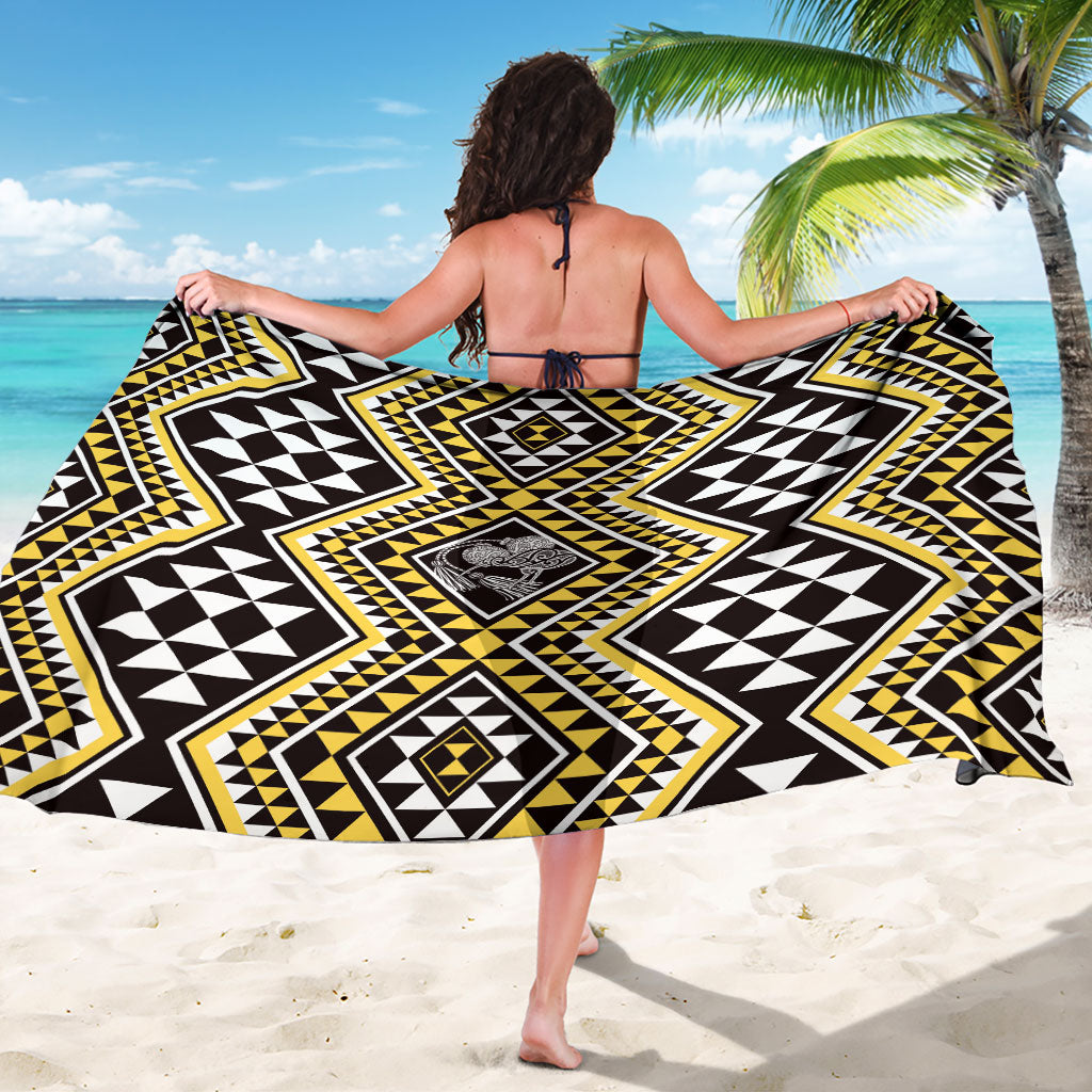 New Zealand Kowhai Taniko Motifs Sarong Maori Poi Dance Costume Inspired