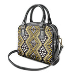 New Zealand Kowhai Taniko Motifs Shoulder Handbag Maori Poi Dance Costume Inspired