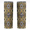 New Zealand Kowhai Taniko Motifs Skinny Tumbler Maori Poi Dance Costume Inspired