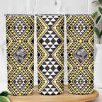 New Zealand Kowhai Taniko Motifs Skinny Tumbler Maori Poi Dance Costume Inspired