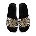 New Zealand Kowhai Taniko Motifs Slide Sandals Maori Poi Dance Costume Inspired
