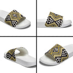 New Zealand Kowhai Taniko Motifs Slide Sandals Maori Poi Dance Costume Inspired
