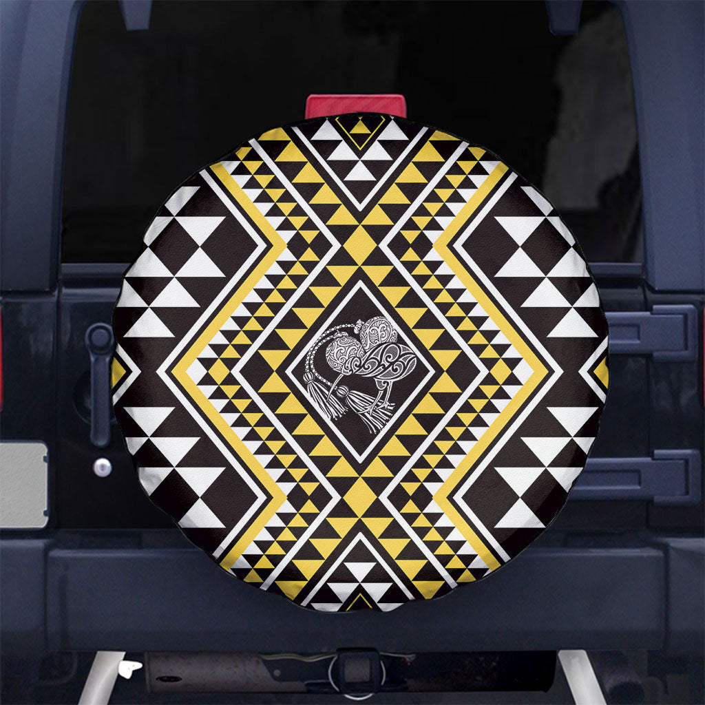 New Zealand Kowhai Taniko Motifs Spare Tire Cover Maori Poi Dance Costume Inspired