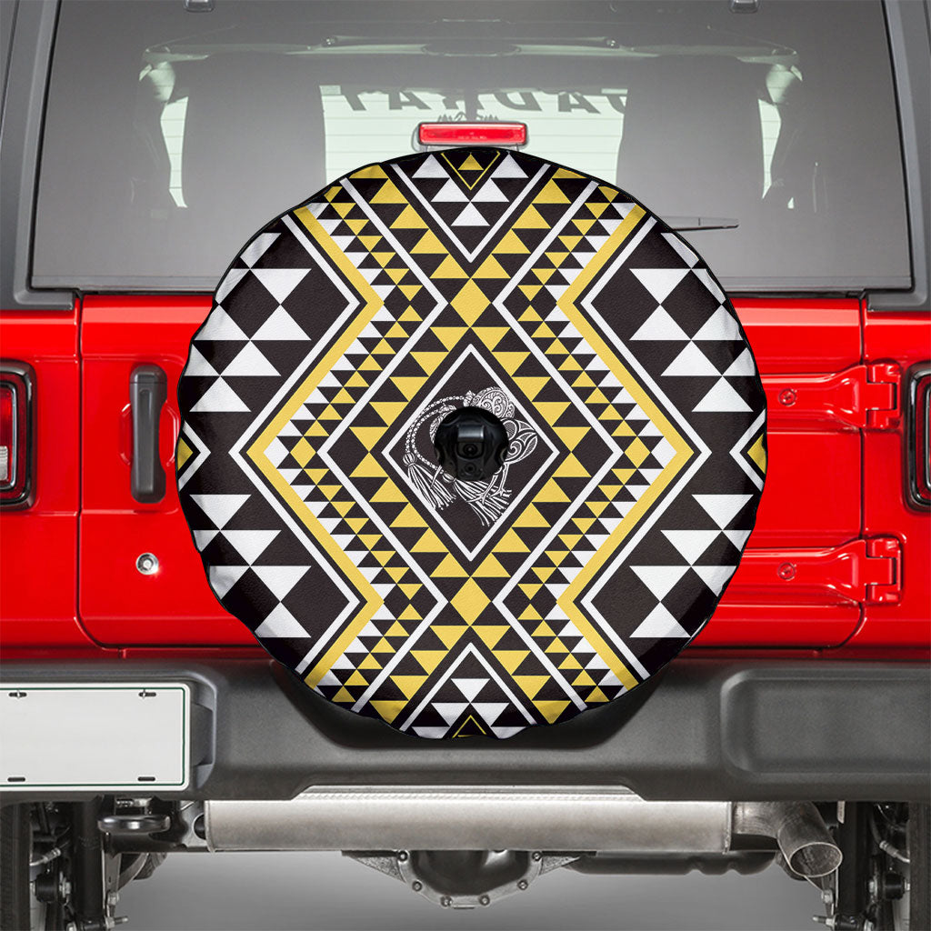 New Zealand Kowhai Taniko Motifs Spare Tire Cover Maori Poi Dance Costume Inspired