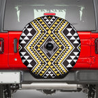 New Zealand Kowhai Taniko Motifs Spare Tire Cover Maori Poi Dance Costume Inspired