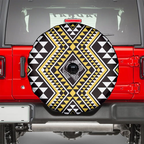 New Zealand Kowhai Taniko Motifs Spare Tire Cover Maori Poi Dance Costume Inspired