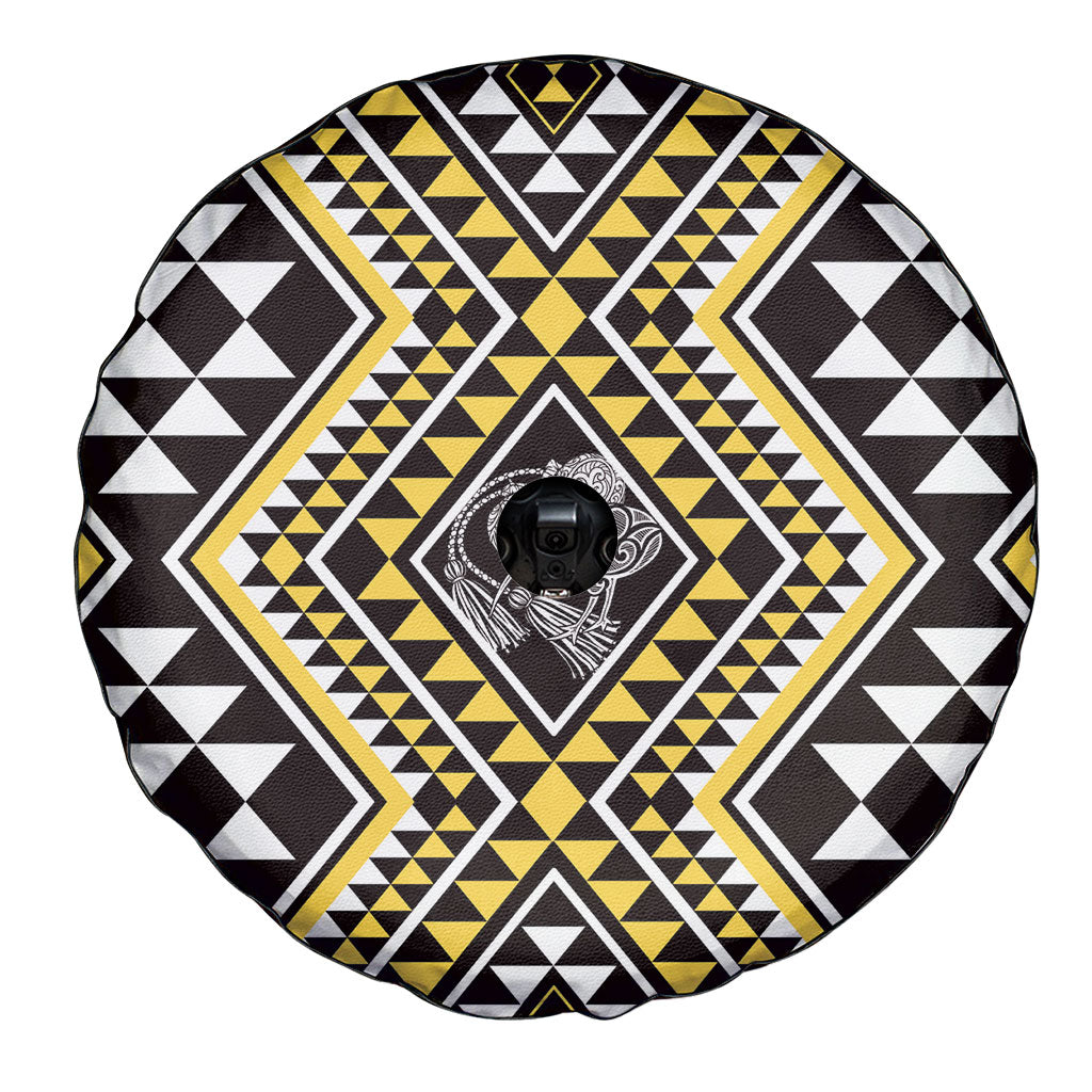 New Zealand Kowhai Taniko Motifs Spare Tire Cover Maori Poi Dance Costume Inspired
