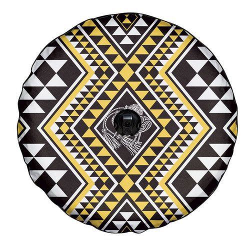 New Zealand Kowhai Taniko Motifs Spare Tire Cover Maori Poi Dance Costume Inspired