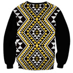 New Zealand Kowhai Taniko Motifs Sweatshirt Maori Poi Dance Costume Inspired