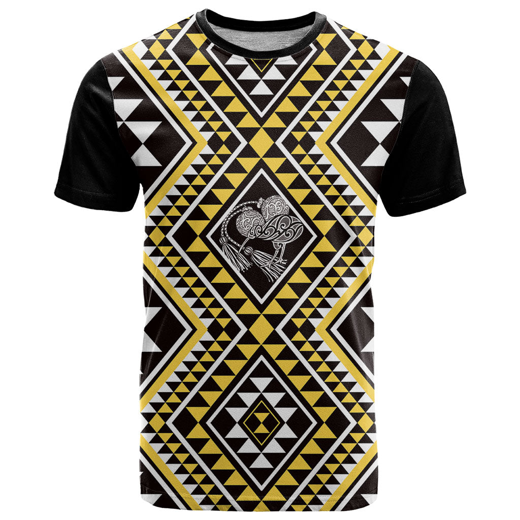 New Zealand Kowhai Taniko Motifs T Shirt Maori Poi Dance Costume Inspired