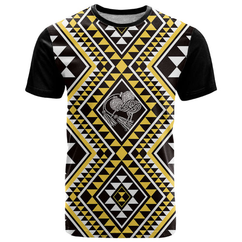 New Zealand Kowhai Taniko Motifs T Shirt Maori Poi Dance Costume Inspired