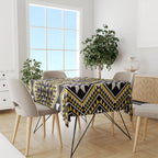 New Zealand Kowhai Taniko Motifs Tablecloth Maori Poi Dance Costume Inspired