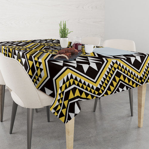 New Zealand Kowhai Taniko Motifs Tablecloth Maori Poi Dance Costume Inspired