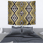 New Zealand Kowhai Taniko Motifs Tapestry Maori Poi Dance Costume Inspired