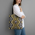 New Zealand Kowhai Taniko Motifs Tote Bag Maori Poi Dance Costume Inspired