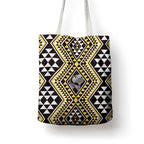 New Zealand Kowhai Taniko Motifs Tote Bag Maori Poi Dance Costume Inspired
