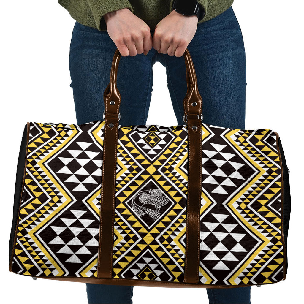 New Zealand Kowhai Taniko Motifs Travel Bag Maori Poi Dance Costume Inspired