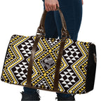 New Zealand Kowhai Taniko Motifs Travel Bag Maori Poi Dance Costume Inspired