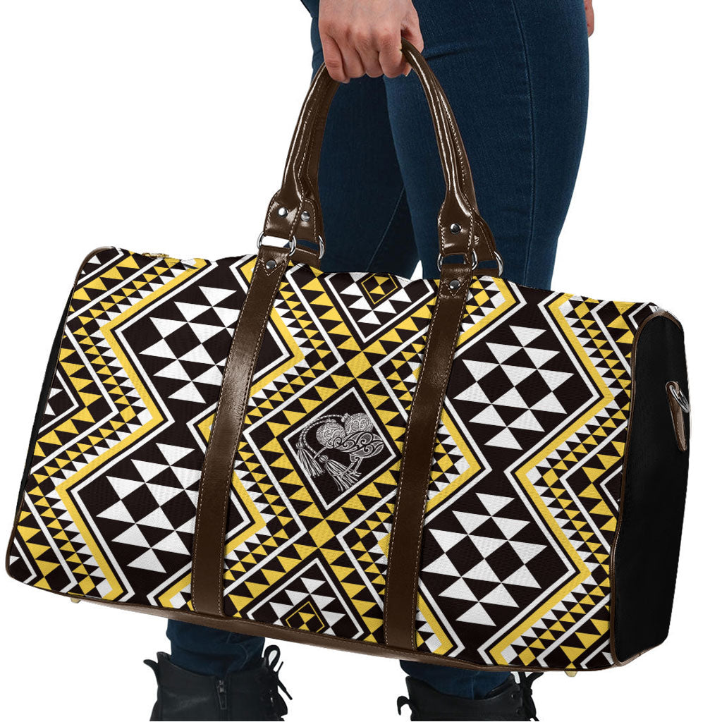 New Zealand Kowhai Taniko Motifs Travel Bag Maori Poi Dance Costume Inspired