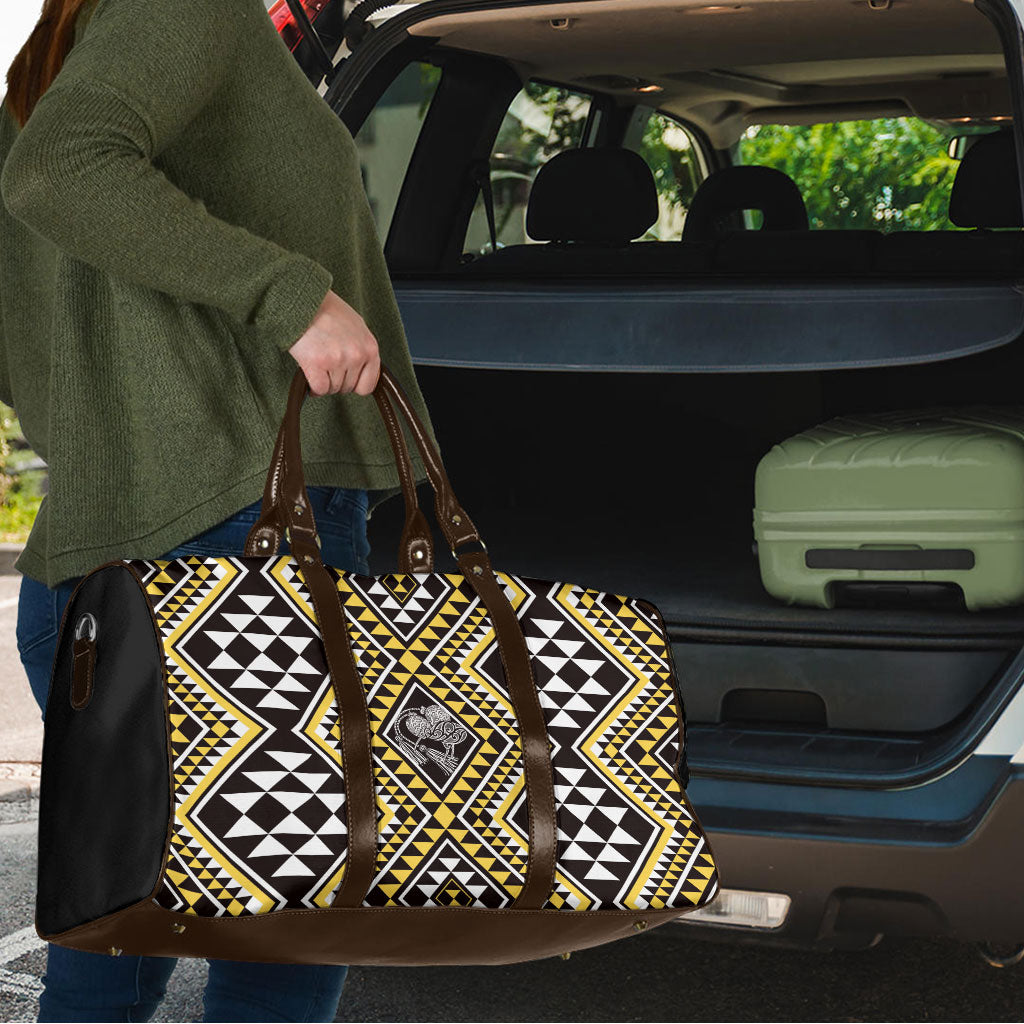 New Zealand Kowhai Taniko Motifs Travel Bag Maori Poi Dance Costume Inspired