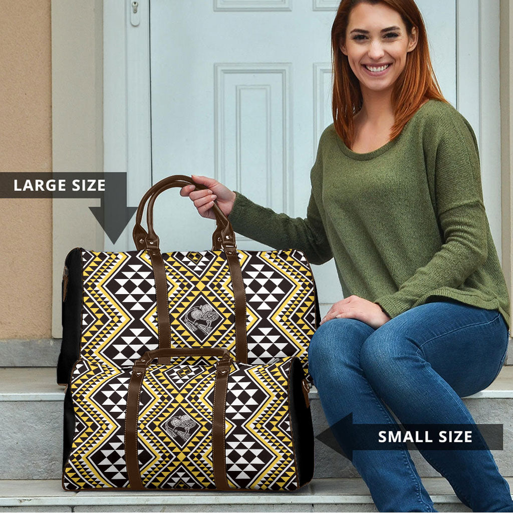 New Zealand Kowhai Taniko Motifs Travel Bag Maori Poi Dance Costume Inspired