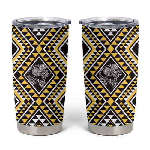 New Zealand Kowhai Taniko Motifs Tumbler Cup Maori Poi Dance Costume Inspired