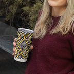 New Zealand Kowhai Taniko Motifs Tumbler Cup Maori Poi Dance Costume Inspired