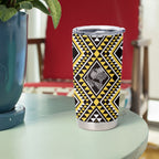 New Zealand Kowhai Taniko Motifs Tumbler Cup Maori Poi Dance Costume Inspired