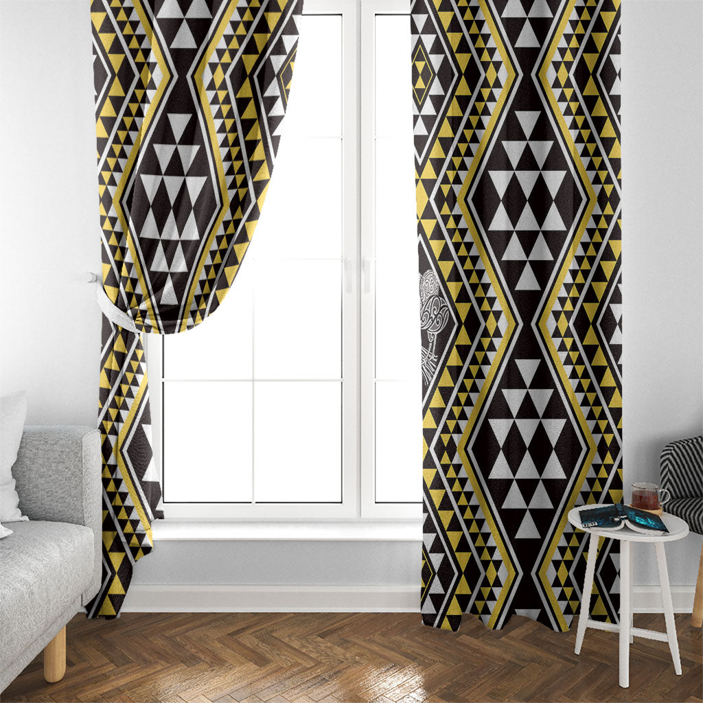New Zealand Kowhai Taniko Motifs Window Curtain Maori Poi Dance Costume Inspired