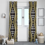 New Zealand Kowhai Taniko Motifs Window Curtain Maori Poi Dance Costume Inspired