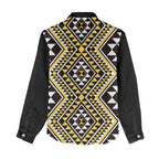 New Zealand Kowhai Taniko Motifs Women Casual Shirt Maori Poi Dance Costume Inspired