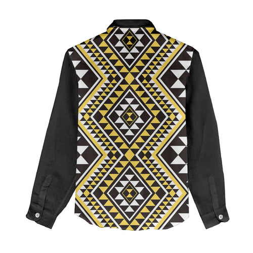 New Zealand Kowhai Taniko Motifs Women Casual Shirt Maori Poi Dance Costume Inspired