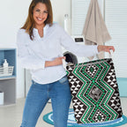 New Zealand Kakariki Taniko Motifs Laundry Basket Maori Poi Dance Costume Inspired