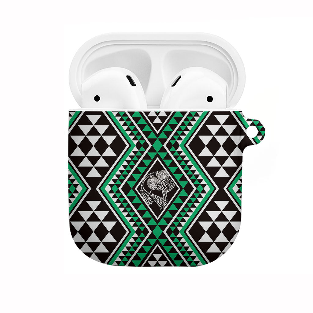 New Zealand Kakariki Taniko Motifs AirPods Case Maori Poi Dance Costume Inspired