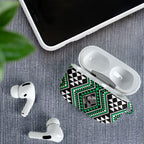 New Zealand Kakariki Taniko Motifs AirPods Case Maori Poi Dance Costume Inspired