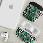 New Zealand Kakariki Taniko Motifs AirPods Case Maori Poi Dance Costume Inspired