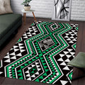 New Zealand Kakariki Taniko Motifs Area Rug Maori Poi Dance Costume Inspired