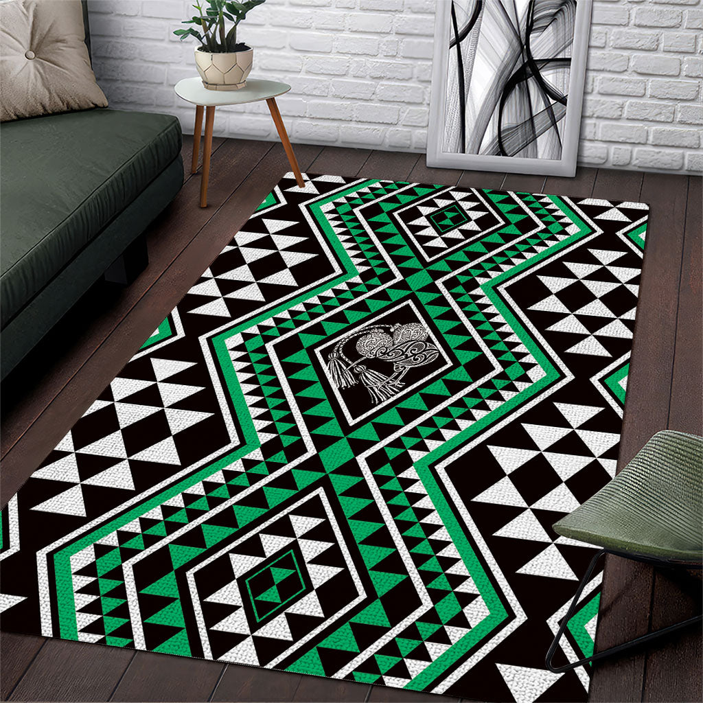 New Zealand Kakariki Taniko Motifs Area Rug Maori Poi Dance Costume Inspired