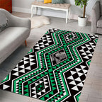 New Zealand Kakariki Taniko Motifs Area Rug Maori Poi Dance Costume Inspired
