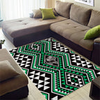 New Zealand Kakariki Taniko Motifs Area Rug Maori Poi Dance Costume Inspired