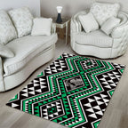 New Zealand Kakariki Taniko Motifs Area Rug Maori Poi Dance Costume Inspired