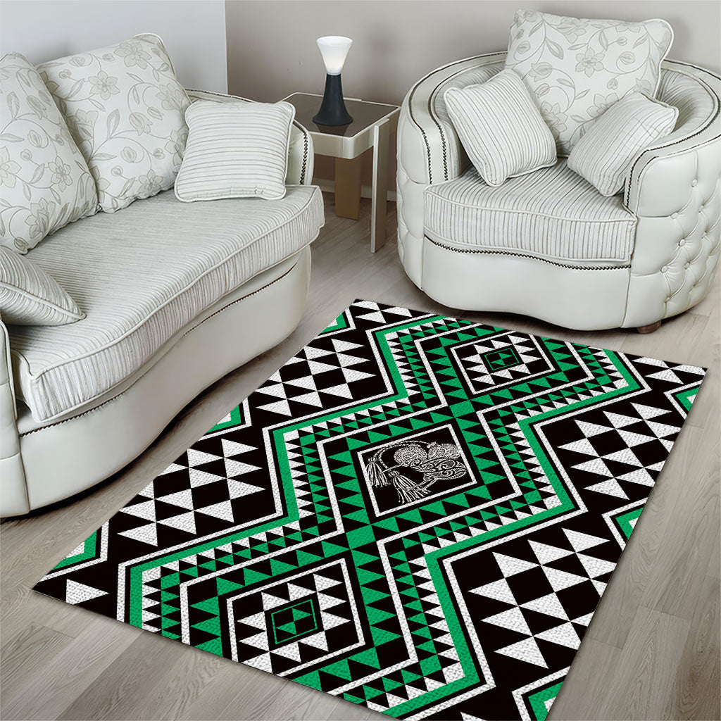 New Zealand Kakariki Taniko Motifs Area Rug Maori Poi Dance Costume Inspired