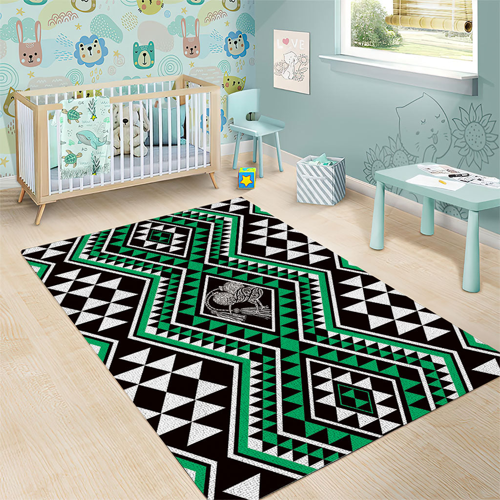 New Zealand Kakariki Taniko Motifs Area Rug Maori Poi Dance Costume Inspired